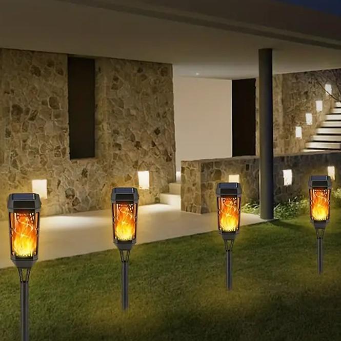 Napelemes lámpa 46810 Flame Black