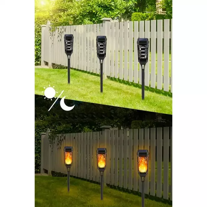 Napelemes lámpa 46810 Flame Black