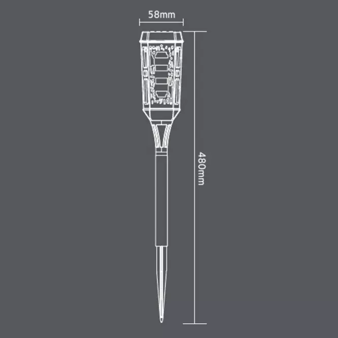 Napelemes lámpa 46810 Flame Black