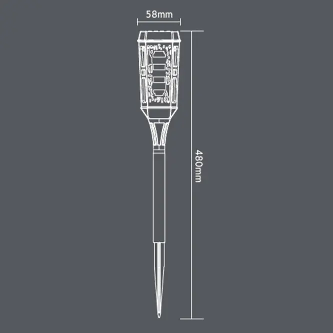 Napelemes lámpa 46810 Flame Black,12
