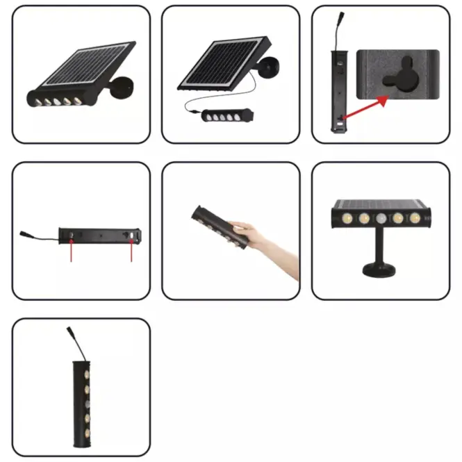 Napelemes lámpa 46818 Black
