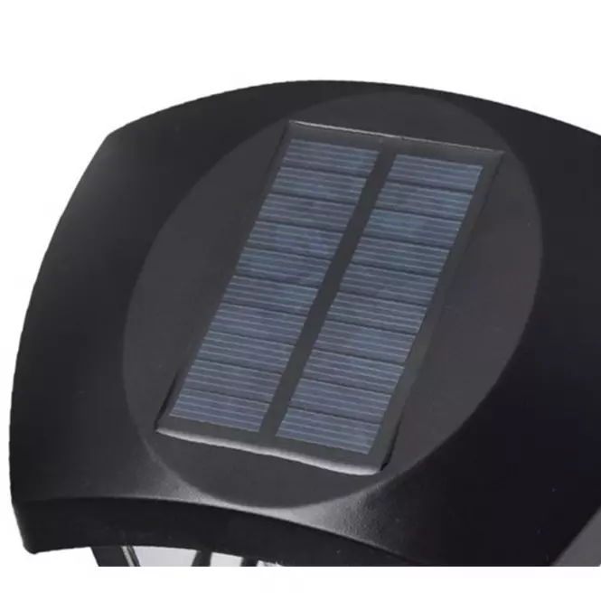 Napelemes fali lámpa mozgásérzékelővel 46822 Black K1,4