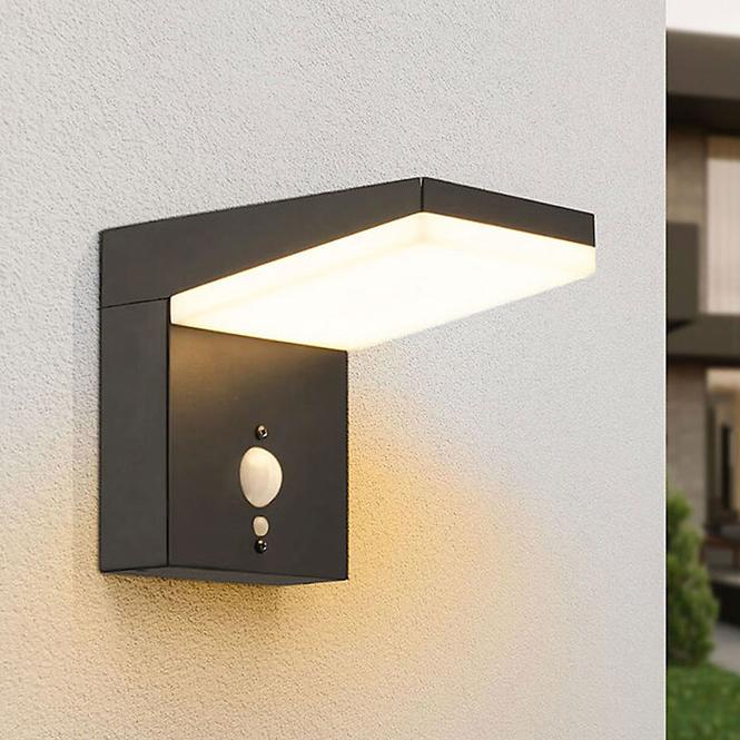 Napelemes fali lámpa mozgásérzékelővel 46823 Black K1,4