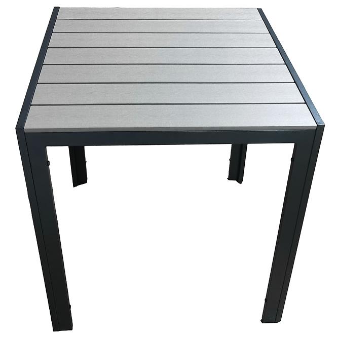 Douglas szürke asztal polifa lappal 70x70 cm