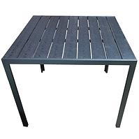 Douglas fekete asztal polifa lappal 90x90 cm
