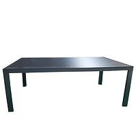 Douglas fekete asztal polifa lappal 205x90 cm