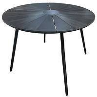 Parker kerek kerti asztal fekete polifa lappal 120 cm