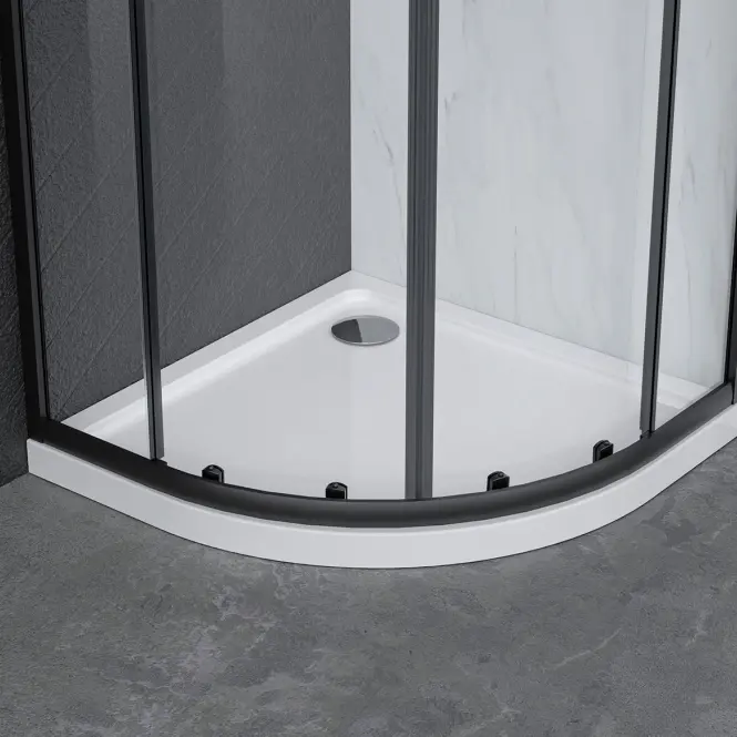 Zuhanykabin félköríves Uni 80x80x185 black,3