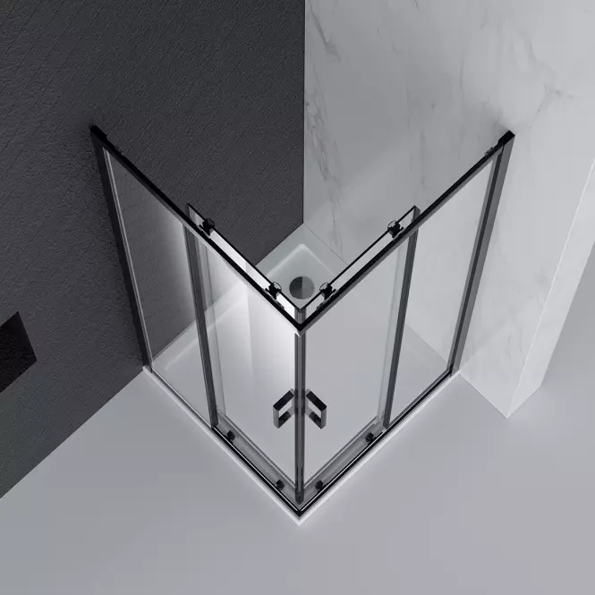 Zuhanykabin Point 100x80x190 black