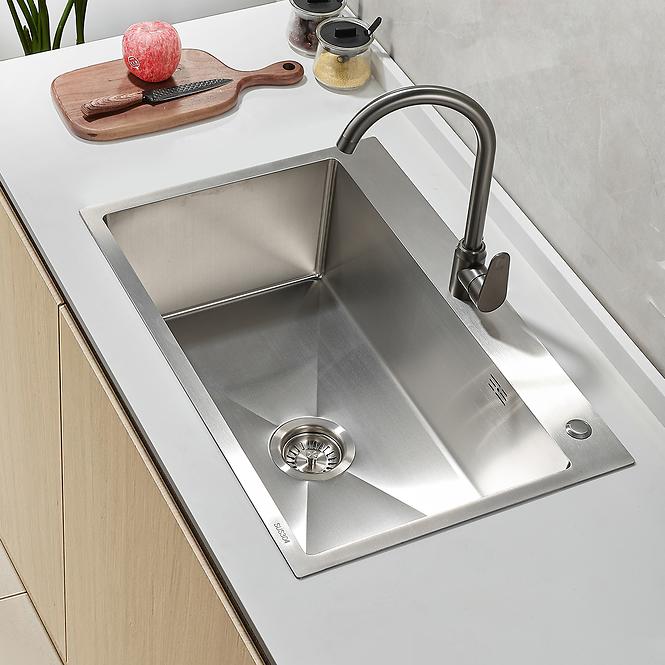 Mosogató Tango 1-kamrás 680x450x220 szifón