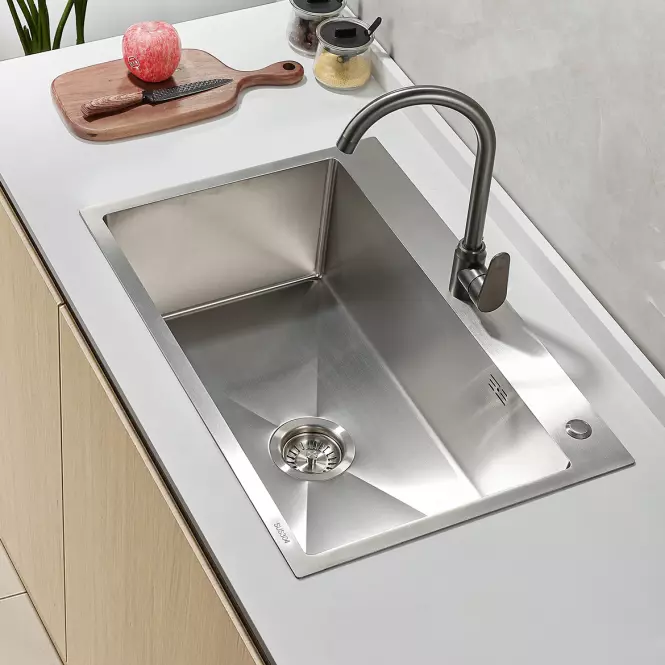 Mosogató Tango 1-kamrás 680x450x220 szifón,3