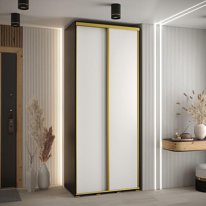 Szekrény 45 Canaris 1 100 fekete/fehér/gold,4