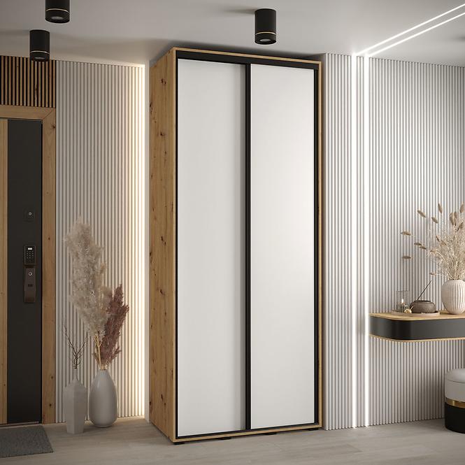 Szekrény 45 Canaris 1 120 artisan/fehér/fekete,5