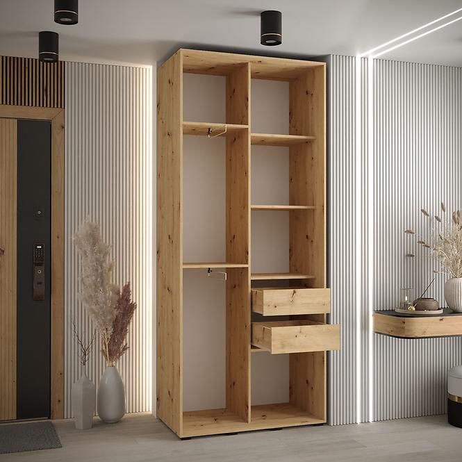 Szekrény 45 Canaris 1 120 artisan/fehér/fekete