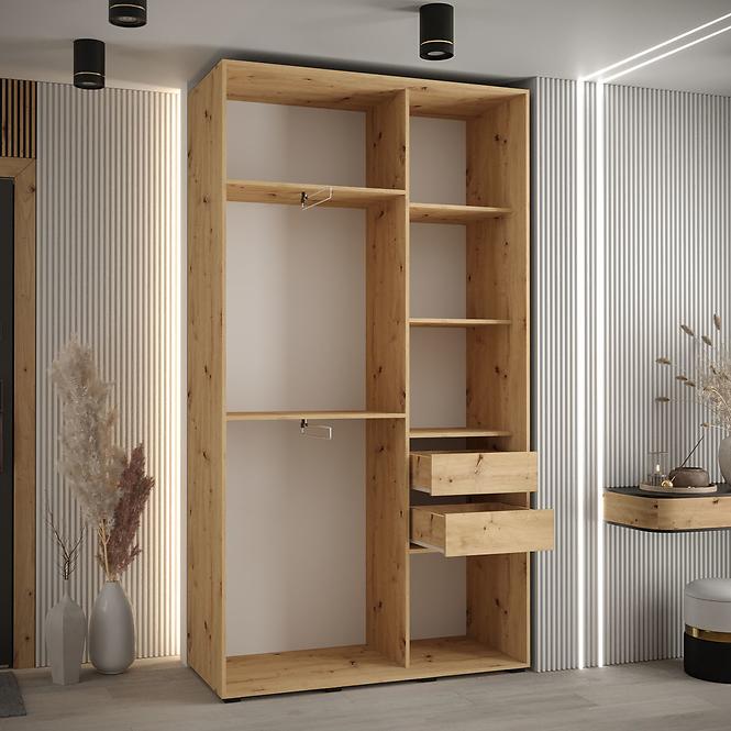 Szekrény 45 Canaris 1 130 artisan/fehér/fekete