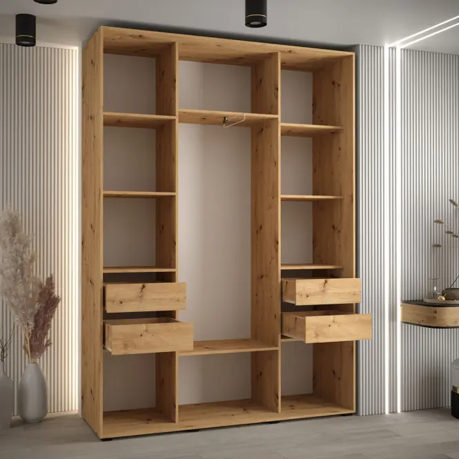 Szekrény 45 Canaris 1 160 artisan/fehér/fekete,3
