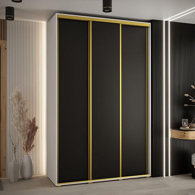 Szekrény 45 Canaris 1 160 fehér/fekete/gold,5