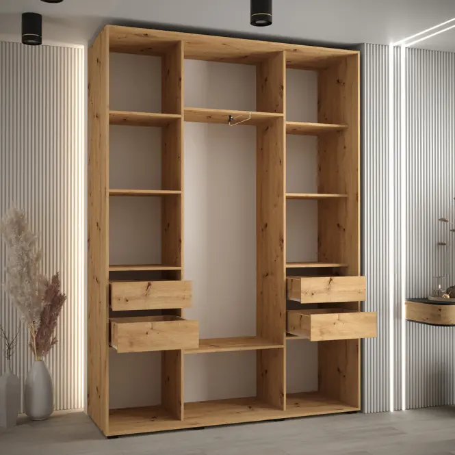 Szekrény 45 Canaris 1 170 fehér/artisan/fekete,3