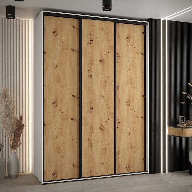 Szekrény 45 Canaris 1 180 fehér/artisan/fekete,5