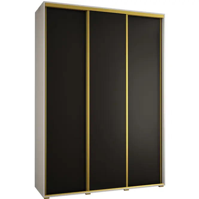 Szekrény 45 Canaris 1 180 fehér/fekete/gold