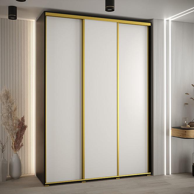 Szekrény 45 Canaris 1 180 fekete/fehér/gold,5