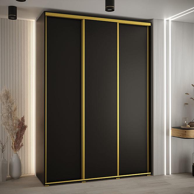 Szekrény 45 Canaris 1 180 fekete/gold
