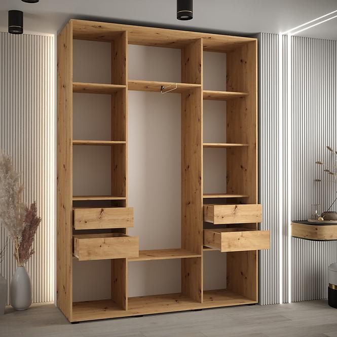 Szekrény 45 Canaris 1 190 artisan/fehér/fekete