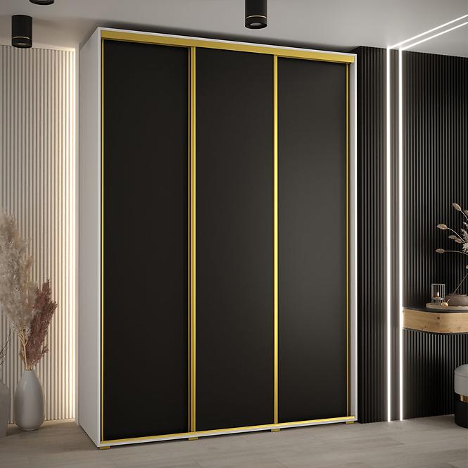 Szekrény 45 Canaris 1 190 fehér/fekete/gold,5