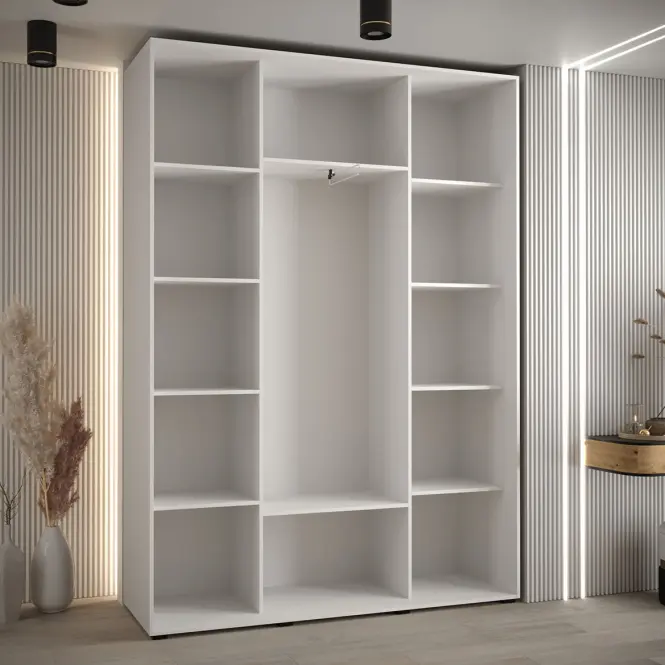 Szekrény 45 Canaris 1 190 fehér/fekete/silver