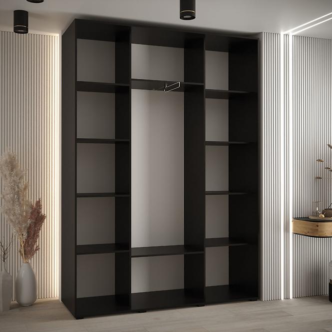 Szekrény 45 Canaris 1 190 fekete/silver,4