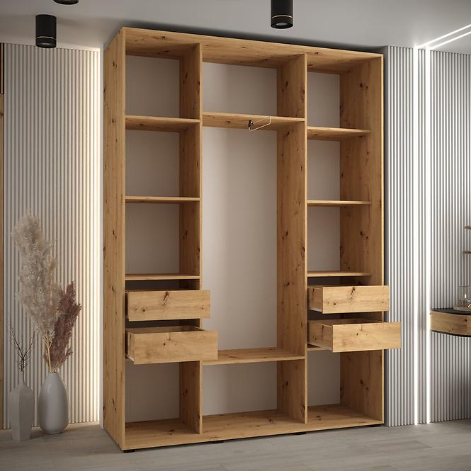Szekrény 45 Canaris 1 200 fehér/artisan/fekete,3