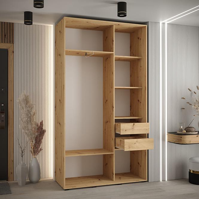 Szekrény 45 Canaris 12 130 artisan/fehér/fekete