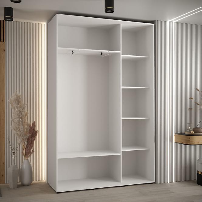 Szekrény 45 Canaris 12 150 fehér/fekete/silver,3