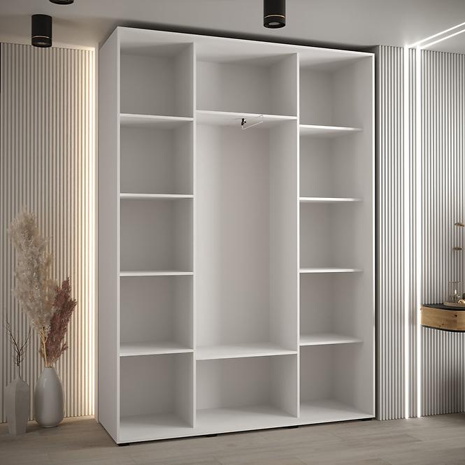 Szekrény 45 Canaris 12 160 fehér/fekete/silver,4