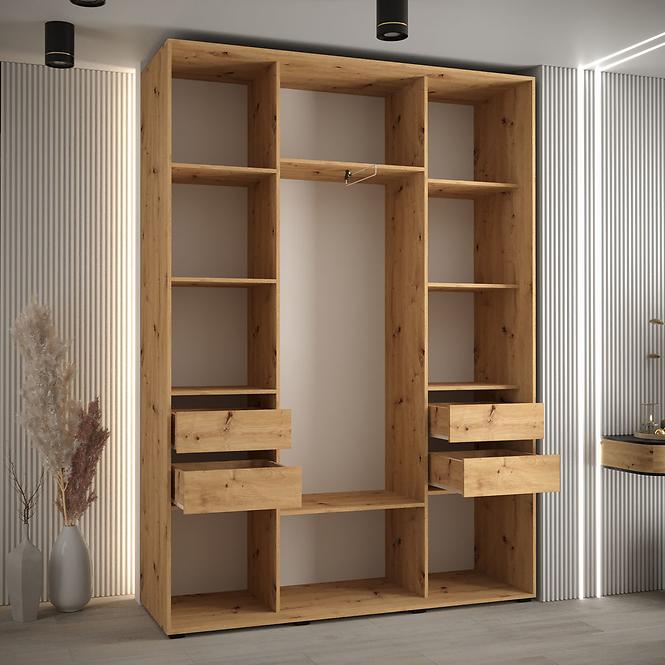 Szekrény 45 Canaris 12 170 fekete/artisan/fekete