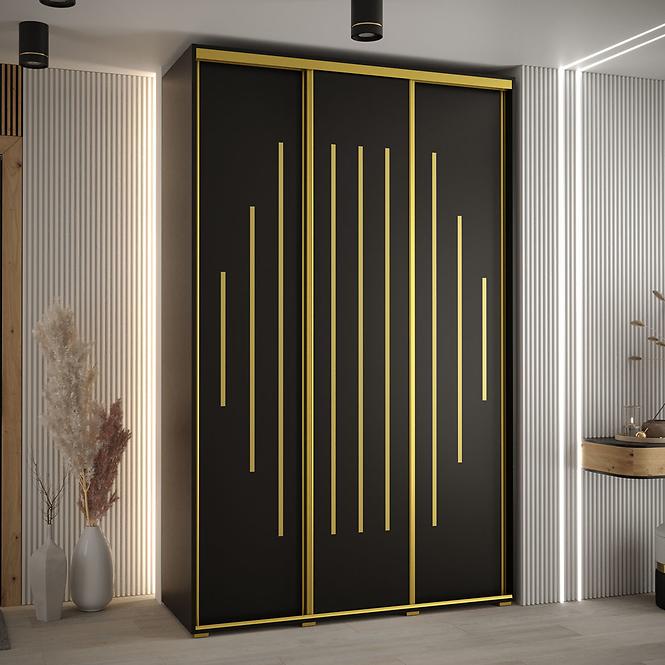 Szekrény 45 Canaris 12 180 fekete/gold,5