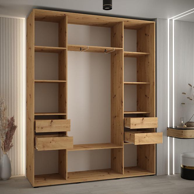 Szekrény 45 Canaris 12 190 artisan/fehér/fekete