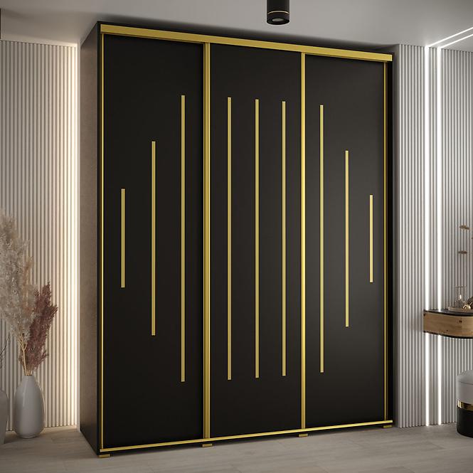 Szekrény 45 Canaris 12 190 fekete/gold,5