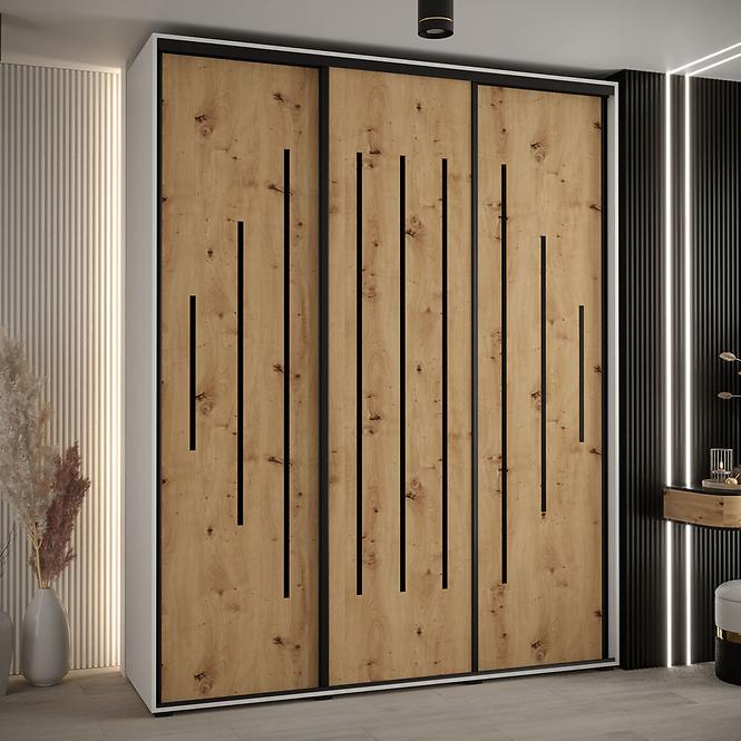 Szekrény 45 Canaris 12 200 fehér/artisan/fekete,5