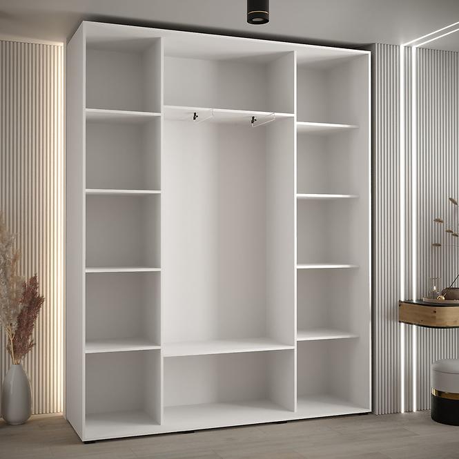 Szekrény 45 Canaris 12 200 fehér/fekete/silver
