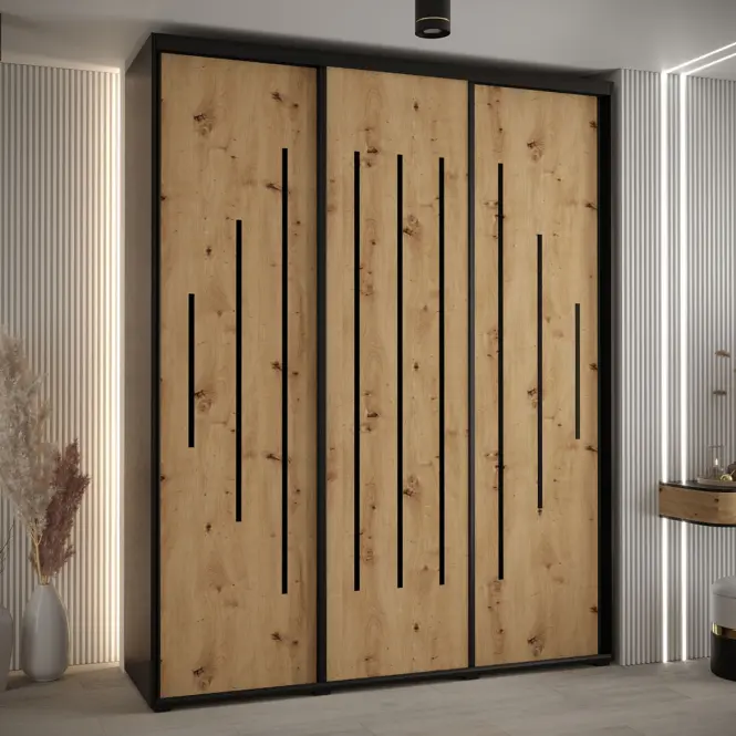 Szekrény 45 Canaris 12 200 fekete/artisan/fekete