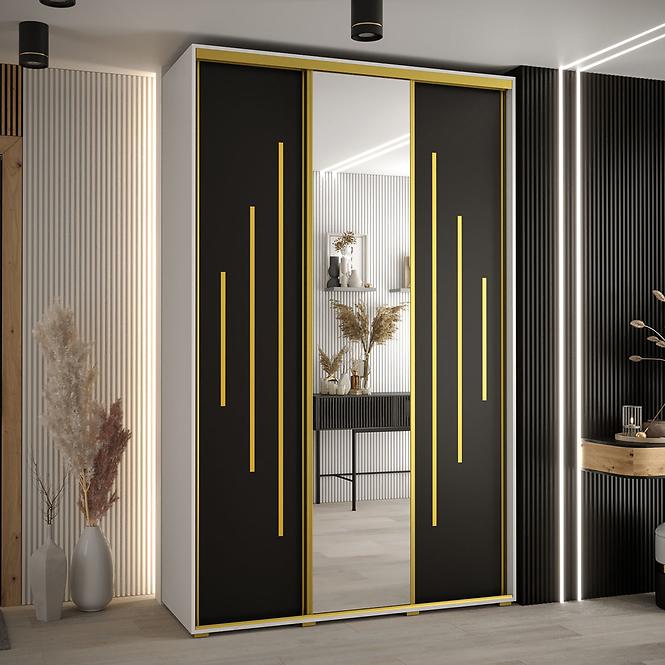 Szekrény 45 Canaris 13 150 fehér/fekete/gold,4