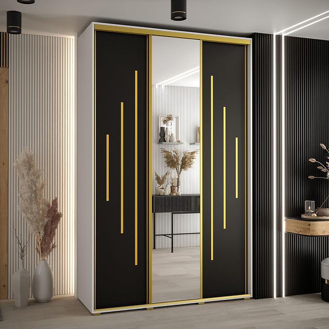 Szekrény 45 Canaris 13 160 fehér/fekete/gold,5