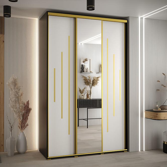 Szekrény 45 Canaris 13 160 fekete/fehér/gold,5