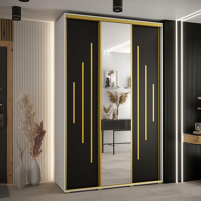 Szekrény 45 Canaris 13 180 fehér/fekete/gold,5