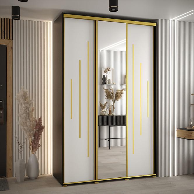 Szekrény 45 Canaris 13 180 fekete/fehér/gold,5