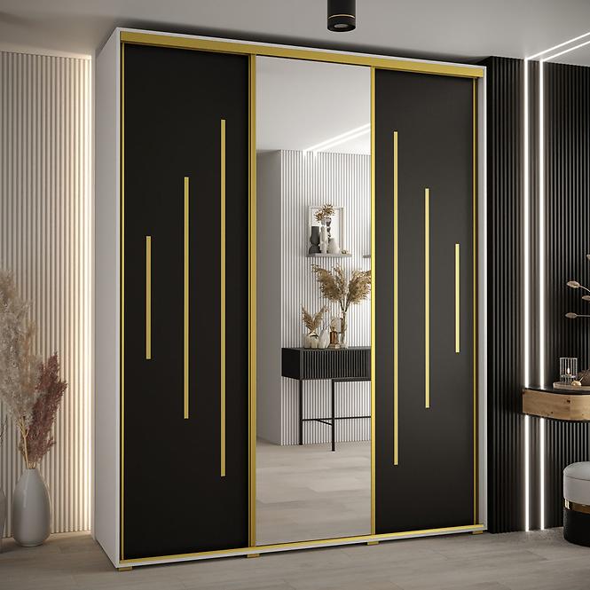 Szekrény 45 Canaris 13 190 fehér/fekete/gold,5