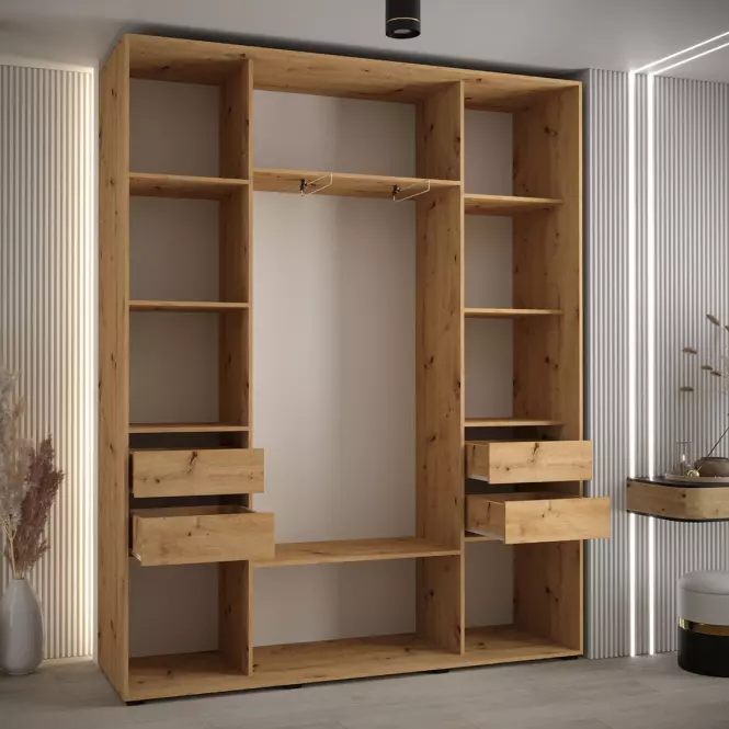 Szekrény 45 Canaris 13 200 fehér/artisan/fekete