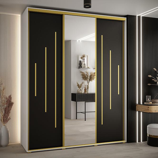 Szekrény 45 Canaris 13 200 fehér/fekete/gold,5