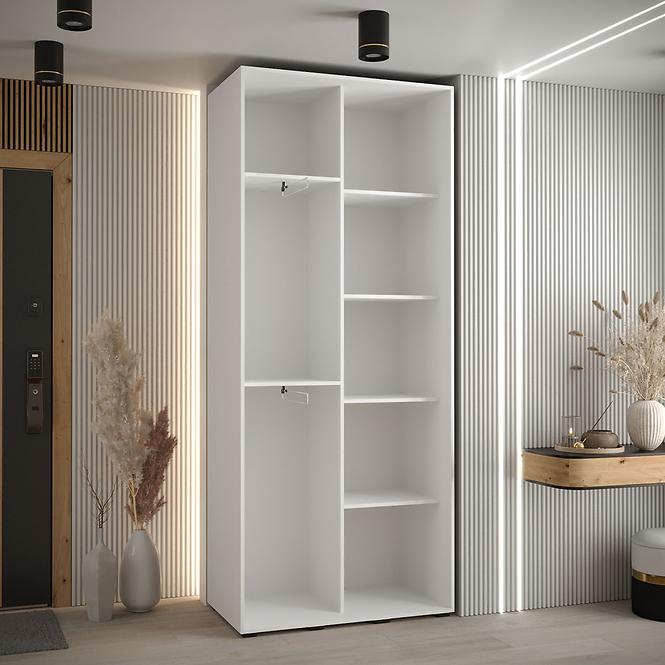 Szekrény 45 Canaris 3 110 fehér/fekete/silver,4